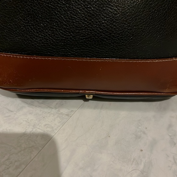 Bally  vintage bag   woven leather flap Italian leather   Black & brown   EUC - Picture 9 of 17